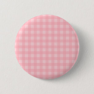 Retro rosa Gingham-karierter Muster-Hintergrund Button