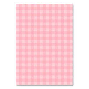 Retro rosa Gingham-karierter Muster-Hintergrund Tischnummer