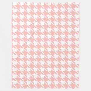 Retro-Rosa-Hahnentritt-Flanelldecke als Geschenk Fleecedecke