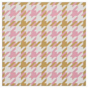 Retro-Rosa-Hahnentrittmuster-kariertes Muster Stoff