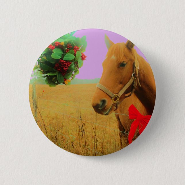 Retro Rosa Himmelskaffe Button (Vorderseite)