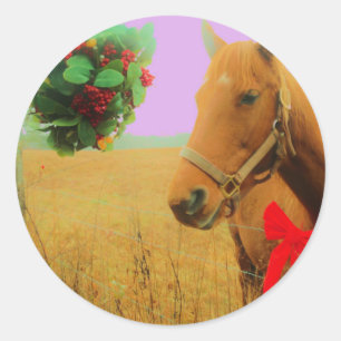 Retro Rosa Himmelskaffe Runder Aufkleber
