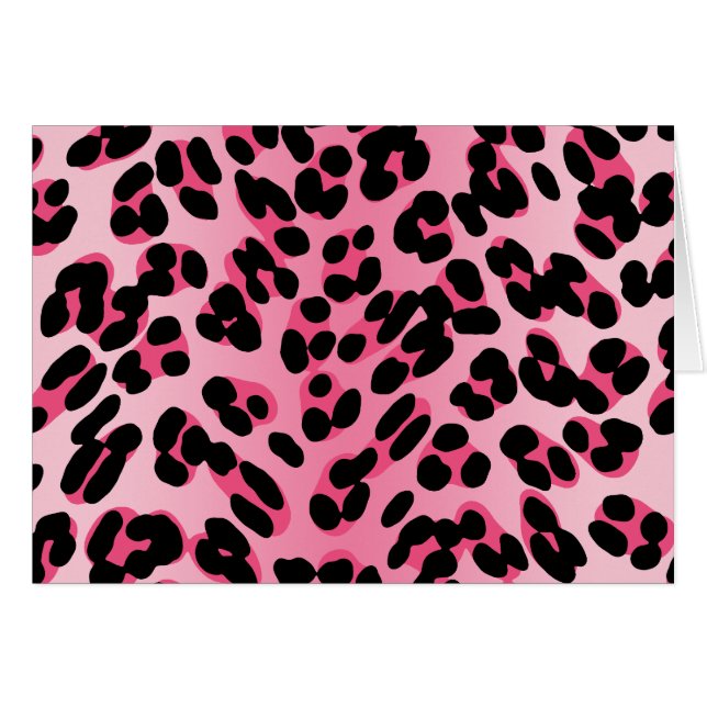 Retro rosa Leopard-Druck (Vorderseite (Horizontal))