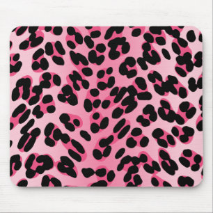 Retro rosa Leopard Print Mousepad