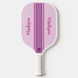 Retro rosa, Lila & Fuchia gestreift Pickleball Schläger