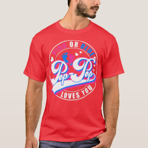 Retro Rosa oder Blau Pop Pop Lieben Sie Baby Gesch T-Shirt