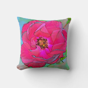 Retro Rosa offene Rose Kissen Kissen-heiß rosa Rüc