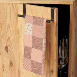 Retro Rosa Patchwork Geschirrtuch