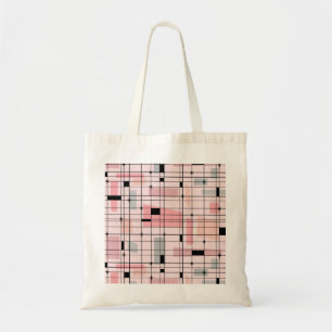 Retro-Rosa-Raster- und Sternenexplosions-Tasche Tragetasche