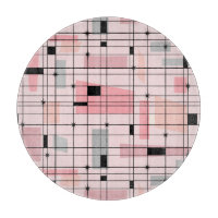 Retro-rosa Raster und Sternexplosion-Schneidebrett