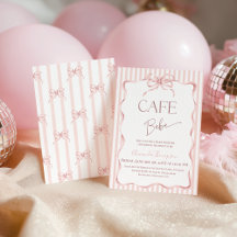 Retro Rosa Schleifen Cafe Bebe Mädchen Kaffee Baby