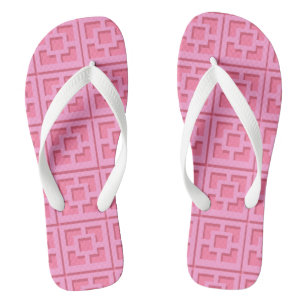 Retro Rosa Trellis Erwachsene Flip Flops, breite S Flops
