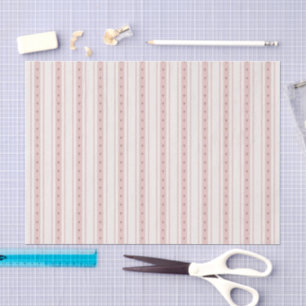 Retro Rosa und Braune Herz Streifen Bäckerei Seidenpapier
