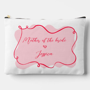 Retro rosa und gewellte Mutter des Brautgeschenks Zubehörtasche