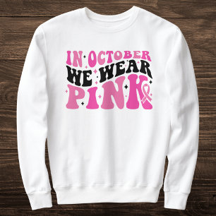 Retro-Rosa und Schwarzer Brustkrebs-Bewusstsein Sweatshirt
