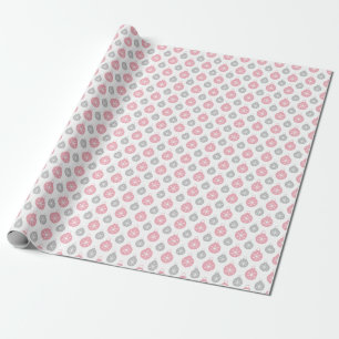 Retro-Rosa- und Silberschmuck Umschlagpapier Geschenkpapier
