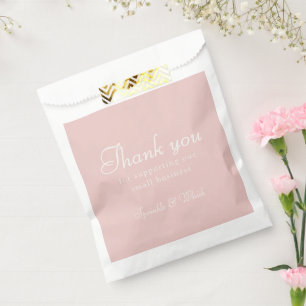 Retro Rosa und Weiße Danke Bäckerei Geschenktütchen
