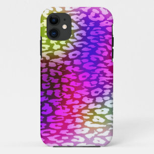Retro rosa violett grüne Leopardendruckhaut Case-Mate iPhone Hülle