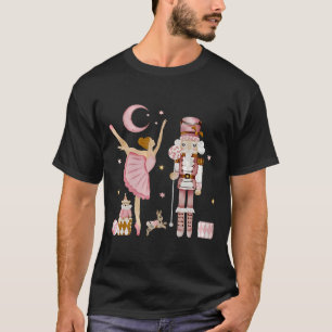 Retro Rosa Zuckerpflaumenfee Nussknacker Weihnacht T-Shirt