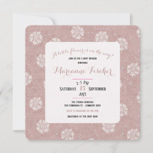 Retro-Rosé-Blumen-William-Morris-Mädchen-Baby-Part