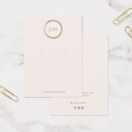 Retro Rose Gold Sequenzen Earring Display Card