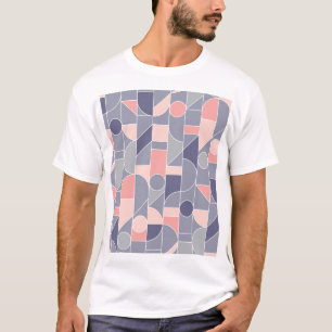 Retro Rose Grau Nahtlose Motif T-Shirt