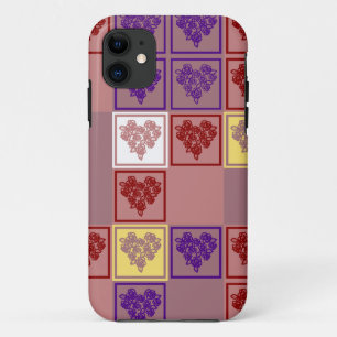 Retro Rose Herz iPhone Case