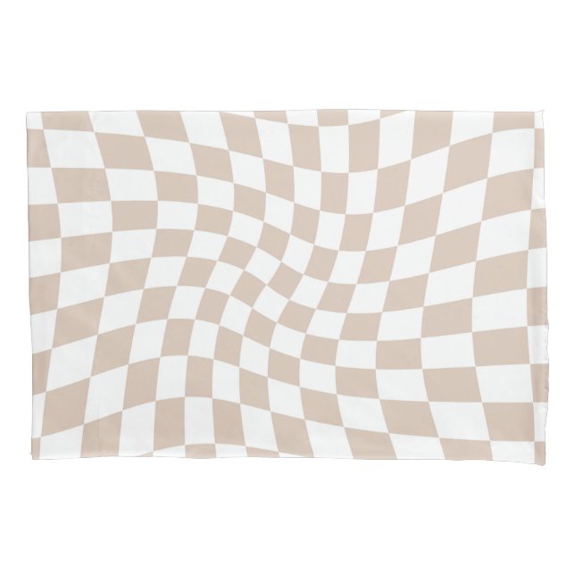 Retro Rose Sand Pink Pastellfarben Karton Kissenbezug (Vorderseite-Links)