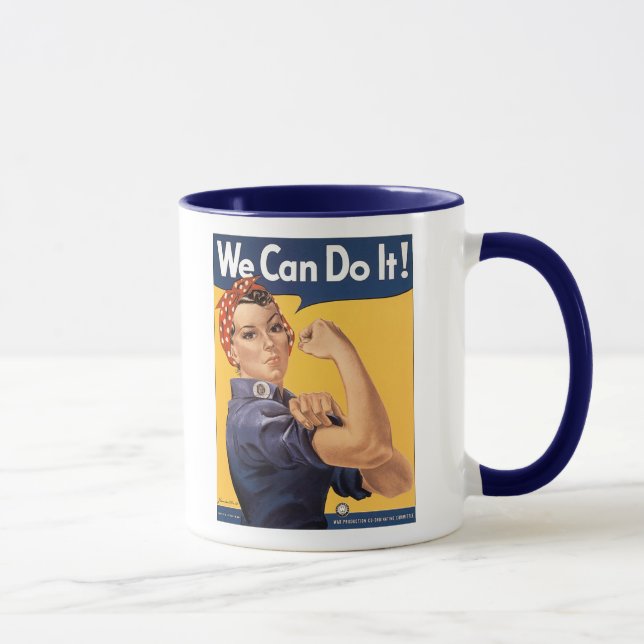 Retro Rosie können wir es tun Tasse (Rechts)