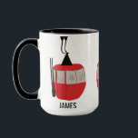Retro Rot Skilift Gondelbahn Personalisiert Tasse<br><div class="desc">Minimalistisches rotes Skiliftdesign für Skifahrer und Skifahrer. Rote Skilifte sind ein personalisiertes Weihnachtsgeschenk für ihn oder sie. Skilanglaufgeschenke von Xmas.</div>