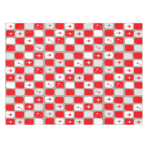 Retro-Rot-Sternen-Tischdecke Tischdecke