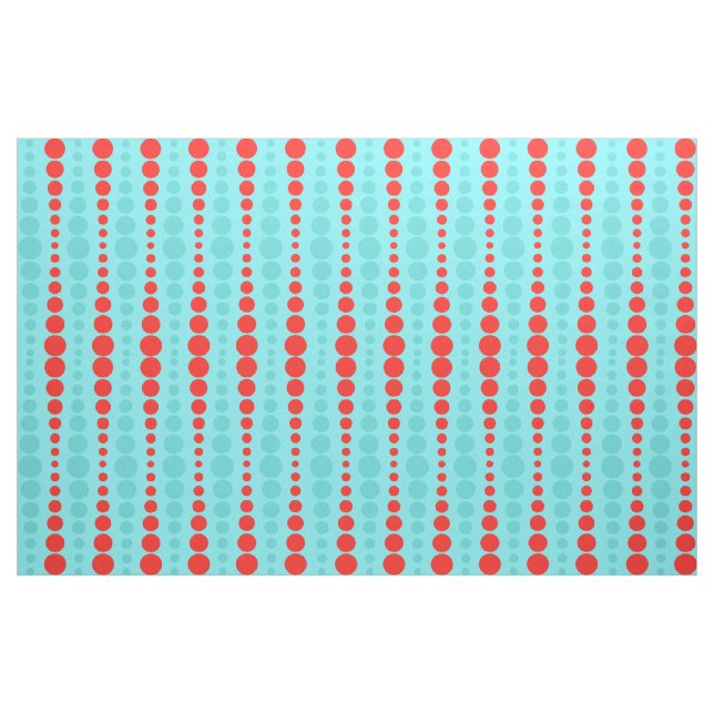 Retro Rot-und Türkis-Punkt-Gewebe Stoff (Fat Quarter (45,7 x 55,9 cm))