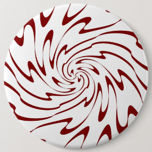 Retro-Rot-Weiße-Wellen-Abstrakte-Kunst Button