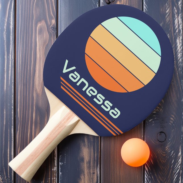 Retro Rotation Vintage Stilstreifen Tischtennis Schläger (Von Creator hochgeladen)