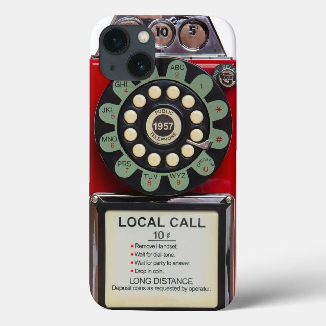 Retro rote Toughie iphone Abdeckung Case-Mate iPhone Hülle (Rückseite)