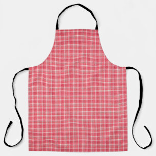 Retro roter karierter Tartan: nahtloses Muster. Schürze