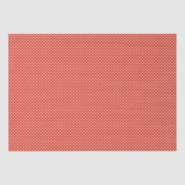 Retro Roter Weihnachtsstar nostalgisches Muster Seidenpapier (Vorderseite)