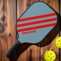 Retro Rotes Meer Drei Streifen mit Namen