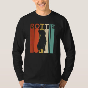 Retro Rottweiler Hund Rottie Welpe Mama Papa Vinta T-Shirt