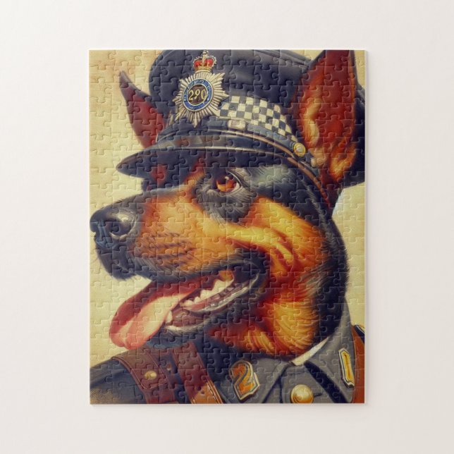 Retro Rottweiler Malerei (Vertikal)