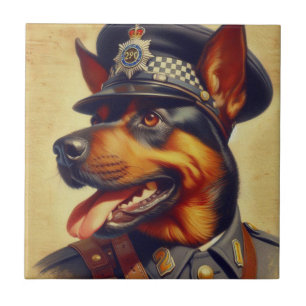 Retro Rottweiler Malerei Fliese