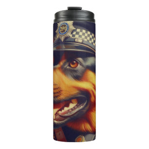 Retro Rottweiler Malerei Thermosbecher