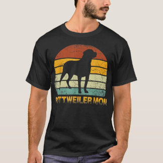 Retro Rottweiler Mama Gift Dog Owner Mutter Hausfr T-Shirt
