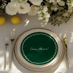 Retro Round Guest Name Platzkarte & Wedding Menu Menükarte<br><div class="desc">Die runde Form, gepaart mit der zarten grünen handgeschriebenen Schrift, schafft ein Gefühl Vintagen Charmes und Wärme. Das Retro-inspirierte Design erinnert an Nostalgie und bringt Tradition in Ihre Feier. Dieses Menü ist perfekt, um den Ton einer verfeinerten und intimen Hochzeit zu bestimmen. Es ist nicht nur ein funktionales Detail, sondern...</div>
