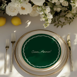 Retro Round Guest Name Platzkarte & Wedding Menu Menükarte