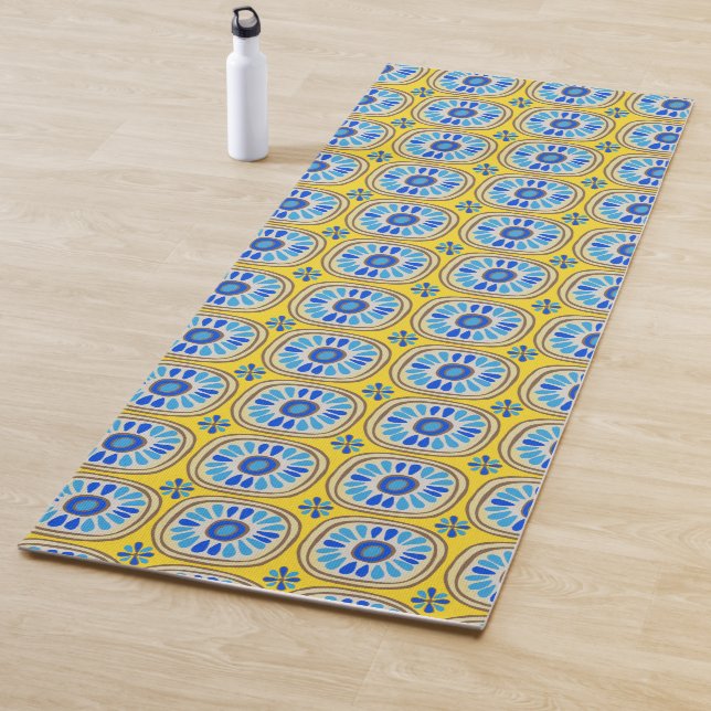 Retro Round Mexic Daisy Tile Muster Yogamatte (Beispiel)