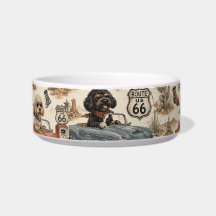 Retro Route 66 Hund