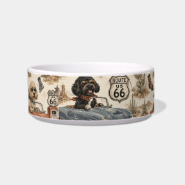 Retro Route 66 Hund Napf