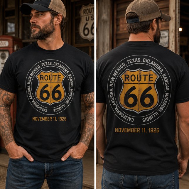 Retro-Route 66 T-Shirt (Von Creator hochgeladen)