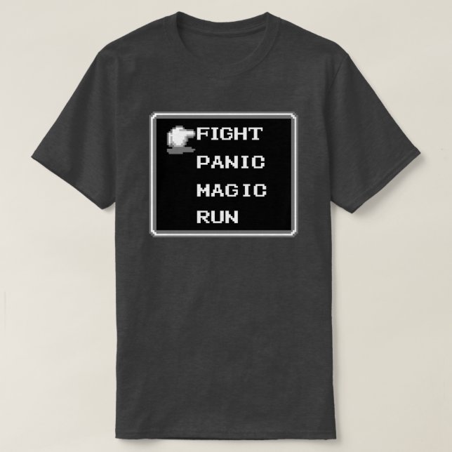 Retro RPG-Menü-T - Shirt (8-Bit) (Design vorne)